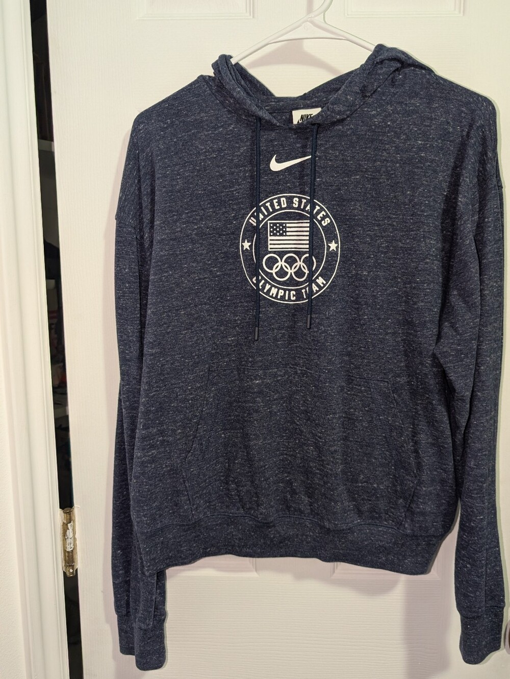 Nike Women's Heather Navy Crewneck Sweatshirt with Olympic Logo Size Large